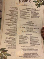 Bernardi's Washington menu
