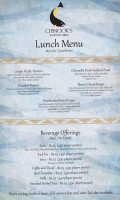 Chinook Seafood Grill menu