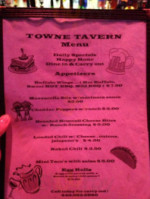 Towne Tavern menu