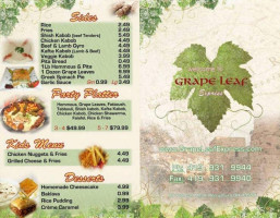 Grape Leaf Express menu