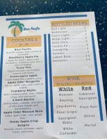 Blue Pacific Grill menu