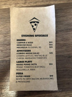 Woodhouse Pizza menu