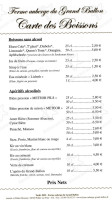 Ferme Auberge Du Grand Ballon menu