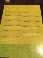 Sake Sushi menu