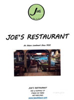 Joe's Restaurant menu