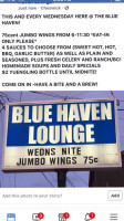 Blue Haven Lounge food