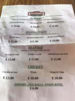 Rick's Roadhouse menu