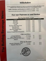 The Bulldog Diner menu