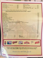 Cox Family menu