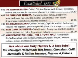 Killington Deli Marketplace menu