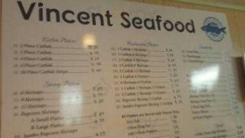 Vincent Seafood menu