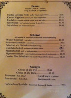 Hofbrauhaus menu
