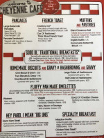 Cheyenne Cafe menu