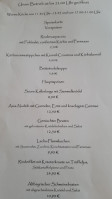 Landhotel Zur Alten Post menu