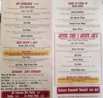 Coyote Joe's menu