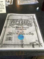 Pop's Grill menu