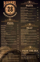 Barrel 28 Restaurant menu