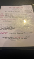 The Billiard Den menu