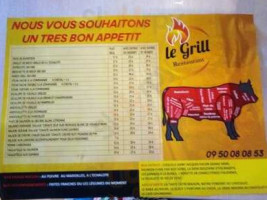 Le Grill menu