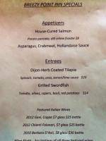 Breezy Point Inn menu