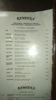Rameeka menu
