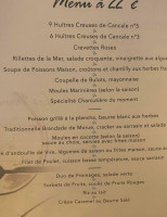 Le Surcouf menu
