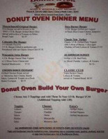 Donut Oven menu