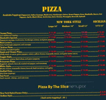 Elizabeth's Pizza menu