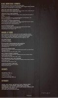 Black North Inn menu