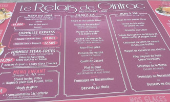 Le Relais De Gintrac menu