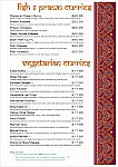 Bombay Brasserie Indian & Western Cuisine menu