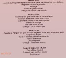La Douceur Angevine menu