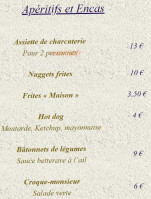 Le Korrigan menu