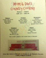 Mom And Dad's Country Cooking menu