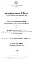 Château Hochberg menu