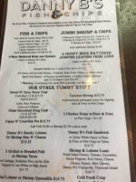 Danny B's Fish And Chips menu