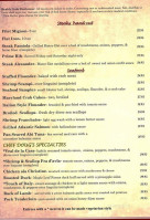Christine's Creekside Inn menu