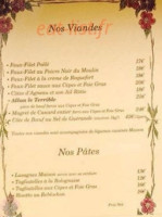 Eau petit pont menu