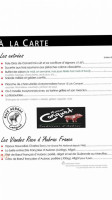 Le Bistro Aveyronnais menu