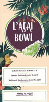 L’ Açaï Bowl menu