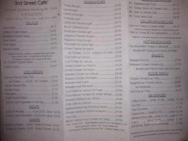 3rd Street Cafe menu