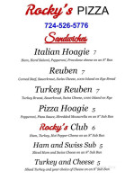 Rocky's Pizza And Grill menu
