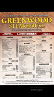 The Meadows Of Greenwood menu