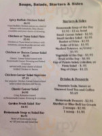 Cathy's Boardwalk Cafe menu