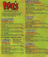 Moe's Southwest Grille menu