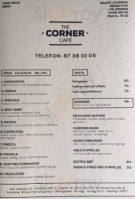 The Corner Café menu
