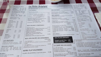 La Petite Belgique menu