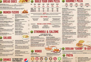Fox's Pizza Den menu