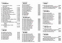Diamond Court Chinese, Malaysian & Thai Restaurant menu
