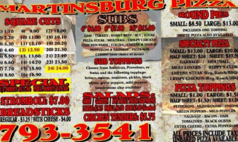 Martinsburg Pizza menu